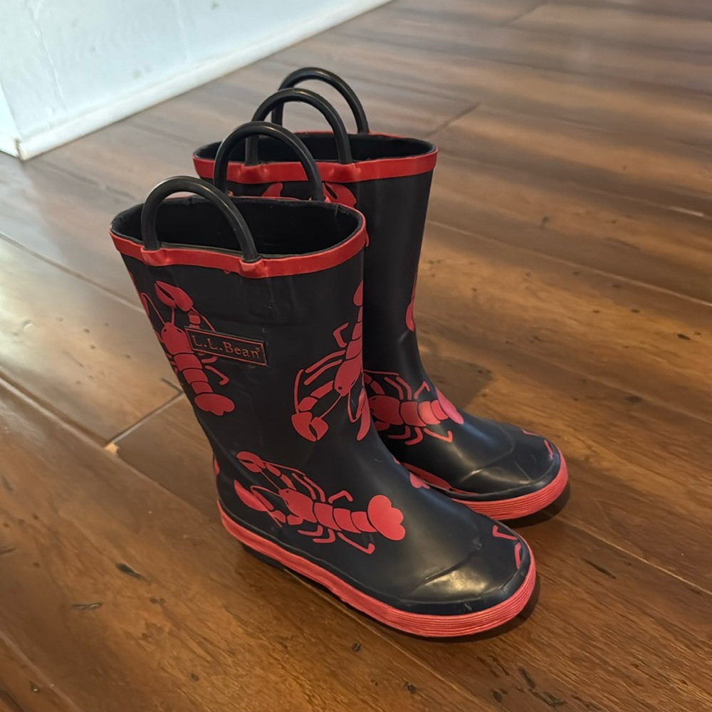 LL Bean lobster rain boots